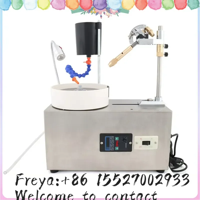 180W Gem Faceting Machine Faceted Manipulator Led Light Water Pump 2800RPM Flat Gemstone Processing Jade Angle Polisher