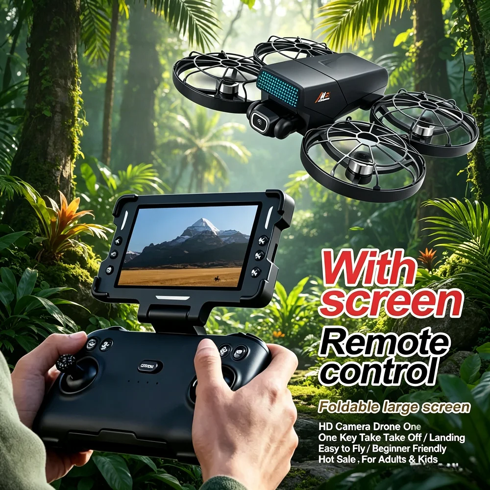 Original M8 8K RC Foldable Drone with Screen Brushless Motor Pro HD Dual Camera WIFI Obstacle Quadcopter Drone for Adults Kids