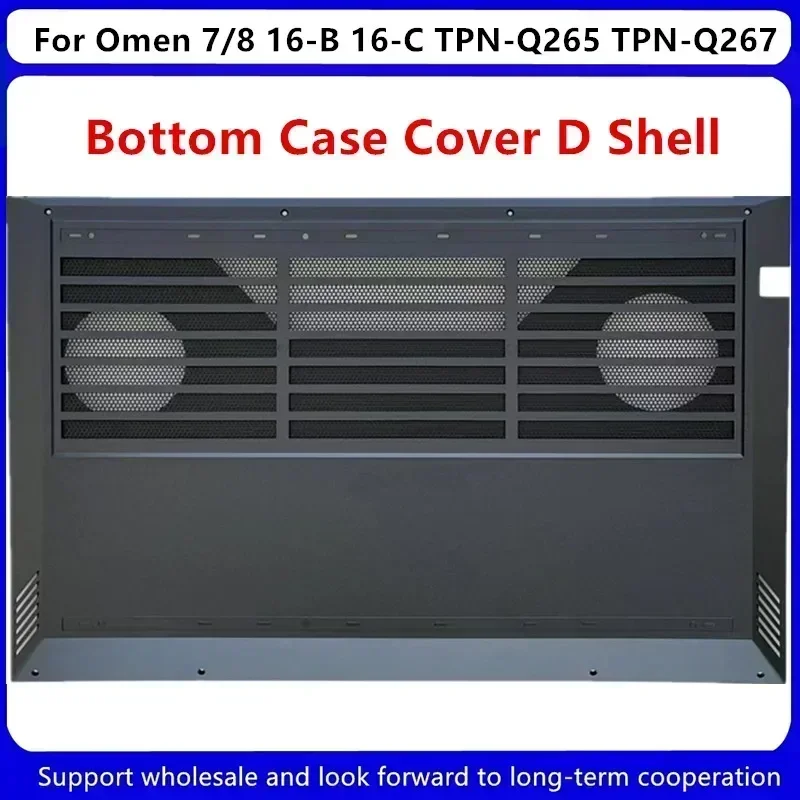 New For HP Omen 7/8 16-B 16-C TPN-Q265 TPN-Q267 Bottom Case Low Base D Cover upper shell with backlit keyboard black