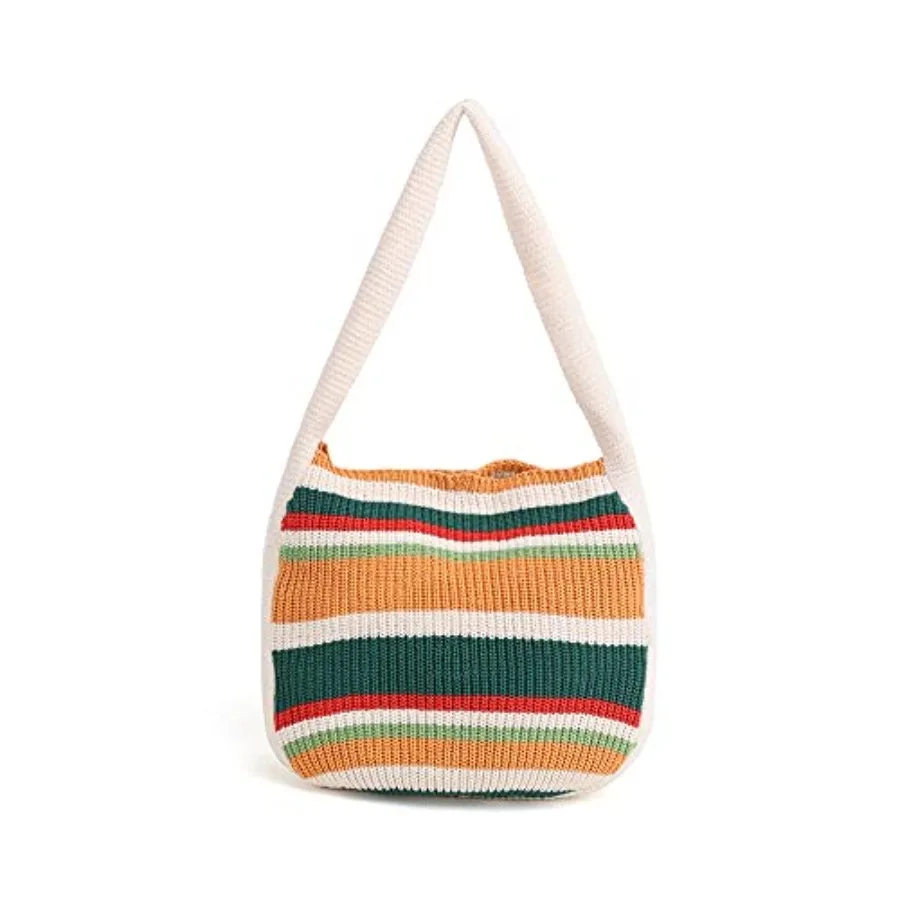 

ENBEI Women's Crochet Tote Bag Knit Shoulder bag, Aesthetic Bag, Cute Eco-Friendly Tote for Travel, Daily Use, Gift Box Packagi