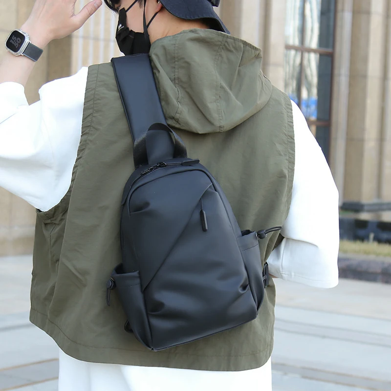 

New large-capacity crossbody bag, casual shoulder bag, outdoor sports chest bag for men