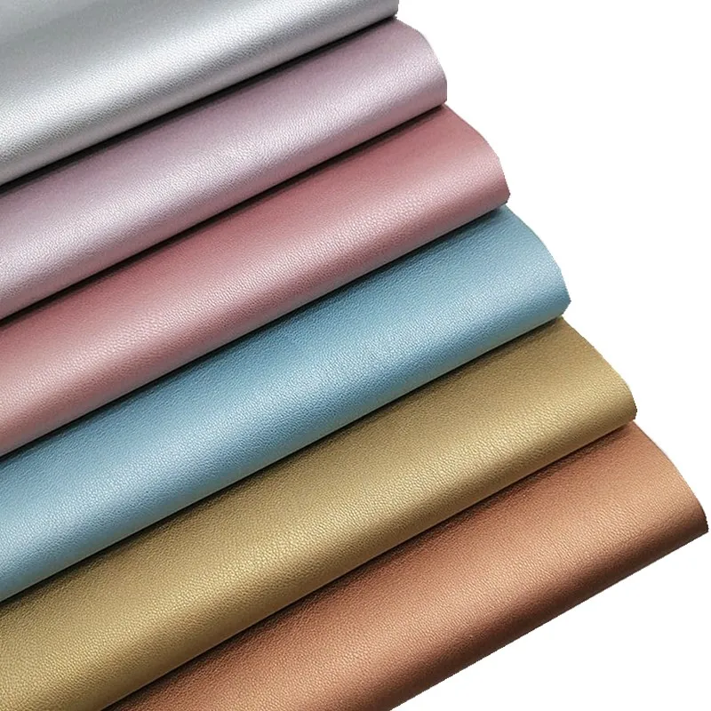 Pearlized Synthetic Leather Sheets Nappa Grain Soft Stretch Felt Backing Leather For Bags Bows Shoes DIY Craft Sheets W012