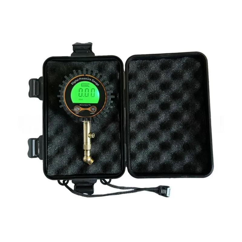 A74E-Green Backlight Digital Tire Pressure Gauge, Brass Material, 0-250 PSI Range Automotive Tire Pressure Meter