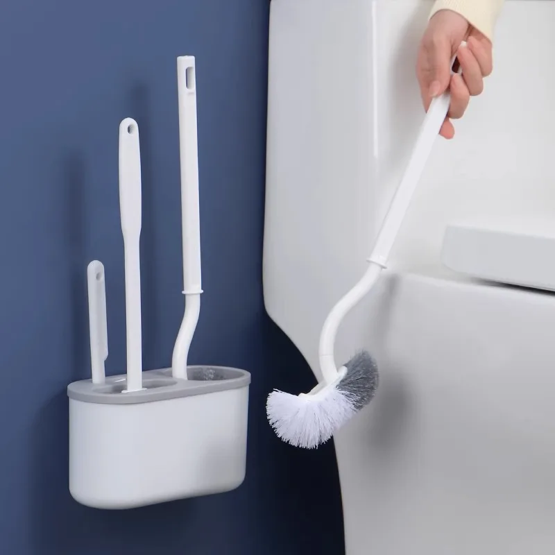 Wandmontierte Toilettenbürste für den Haushalt, Hängende Toilettenbürste, Weiche Reinigungsbürste