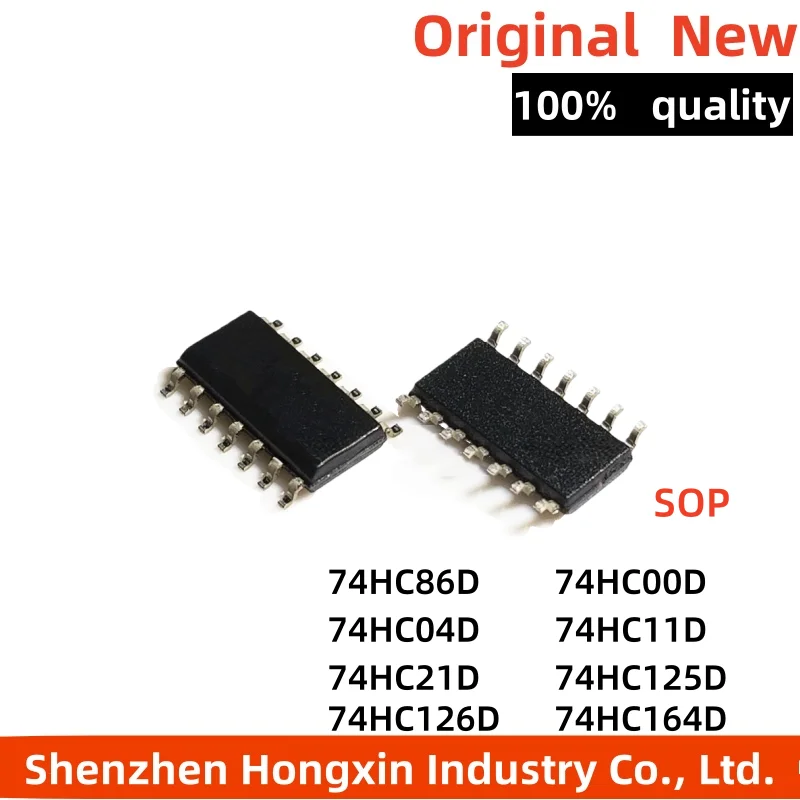 

10 pieces 74HC86D 74HC11D 74HC04D SN74HC00/HC21/125/126/164/30D D/DR 2-input quad XOR gate