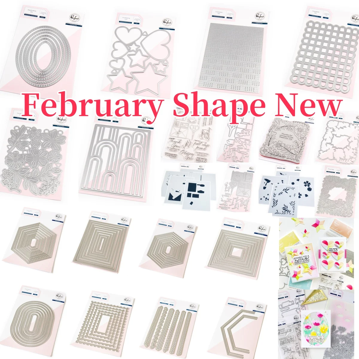 

Floral Hearts Rainbows Clear Stamps Metal Cutting Dies Stencil Hot Foil DIY Scrapbook Card Template Supplies 2025 New Arrivals