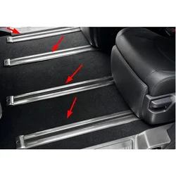 For Toyota Sienna 2011 -2022 Car Moulding Accessories Stainless Steel Rear Seat Track Path Slide Rail Frame Cover Trims