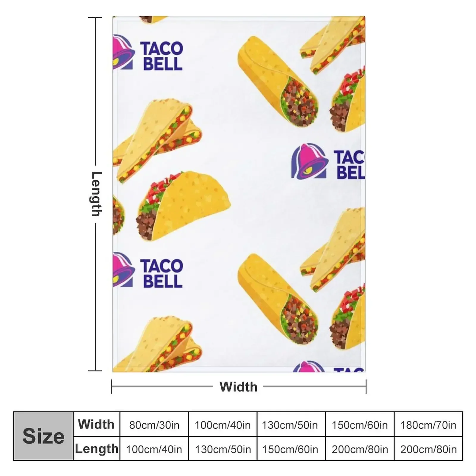 Taco Bell Taco Burrito Quesadilla Essential Throw Blanket