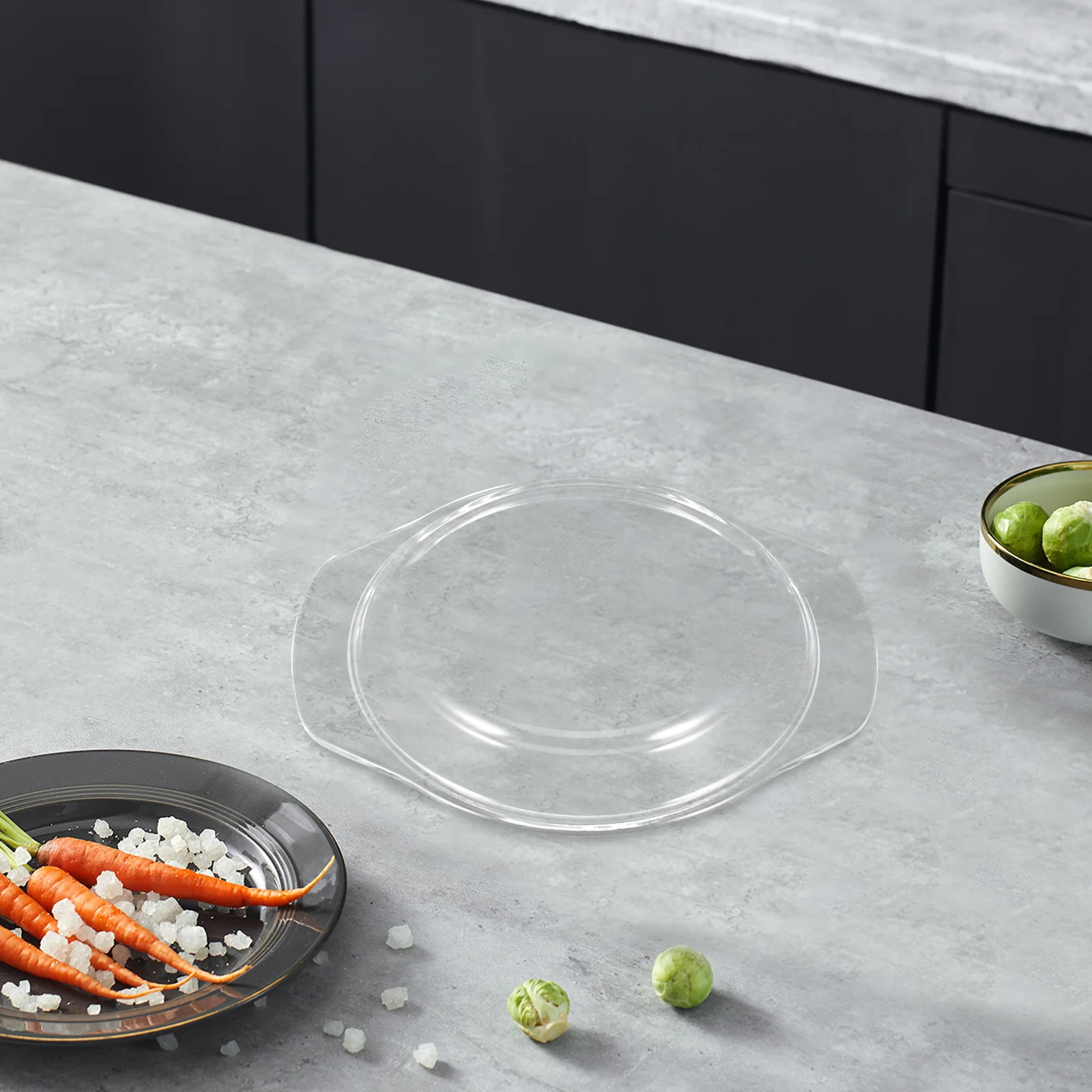 

Glass Microwave Cover Clear Splatter Proof Lid for Oven Steamer Baking Dish Food Pot Plate Heat Resistant Dishwasher Safe