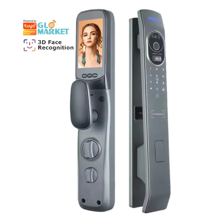 Glomarket Tuya Smart Door Lock 3d Face Recognition Automatic Smart Locks With Camera Smart Biometric Security Door Lock