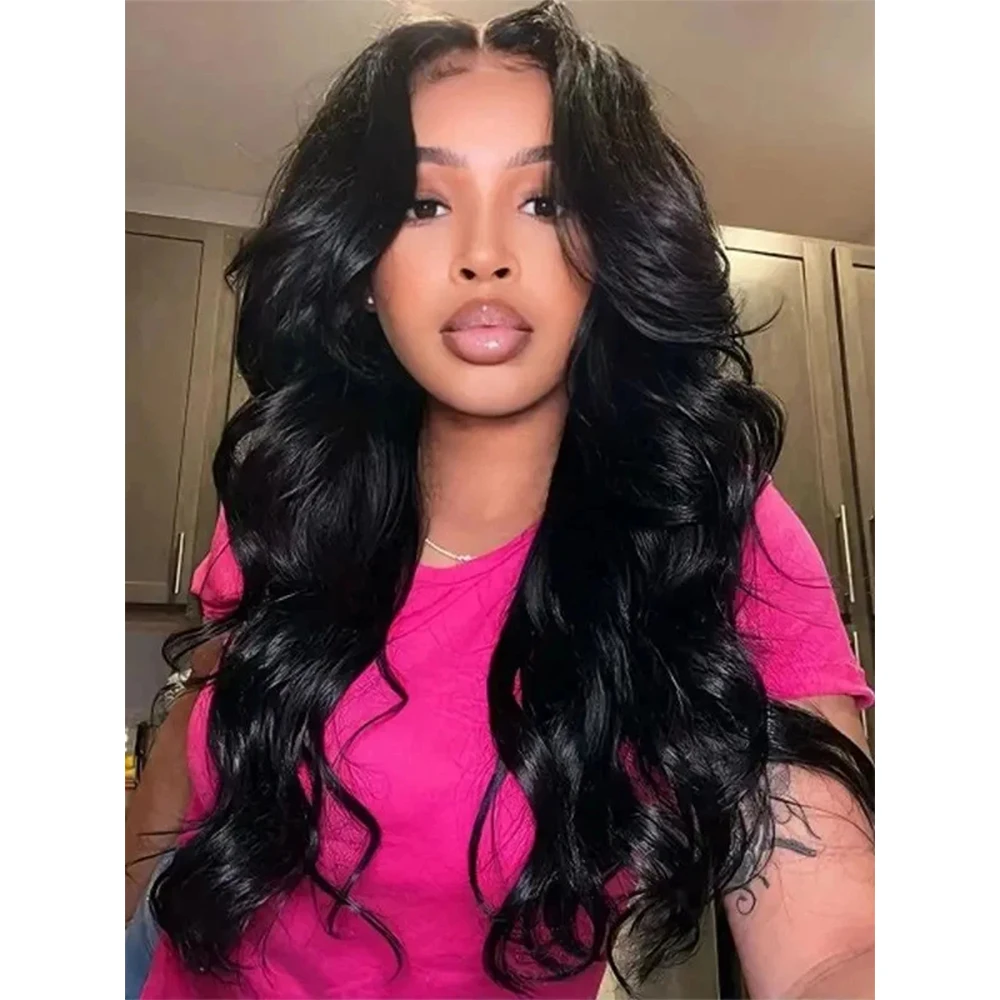 250 Плотность Объемная волна 13x4 Парики фронта шнурка Бразильский 5x5 Бесклеевой парик с застежкой Черный 13x6 Hd Прозрачный фронтальный парик из человеческих волос