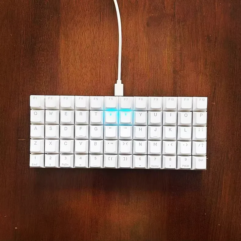 Preonic Planck 60Keys Keyboard Kit Customized Alminum Wired 1U Low Profile Mechanical Keyboard for QMK+VIAL Welding Red Switch