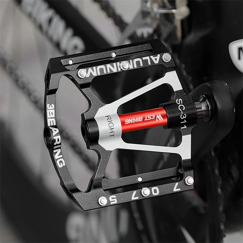 WEST RADFAHREN Ultraleicht Fahrrad Pedale Abgedichtete lager Aluminium Legierung Radfahren Non-slip MTB Flache Pedale BMX Rennrad Zubehör