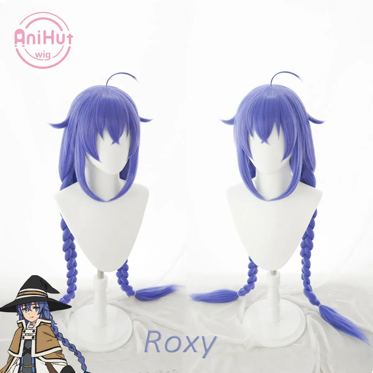【AniHut】ROXYMIGURDIA 90cm Blue Cosplay Wig MUSHOKUTENSEI Straight Heat Resistant Synthetic Hair Roxy Migurdia