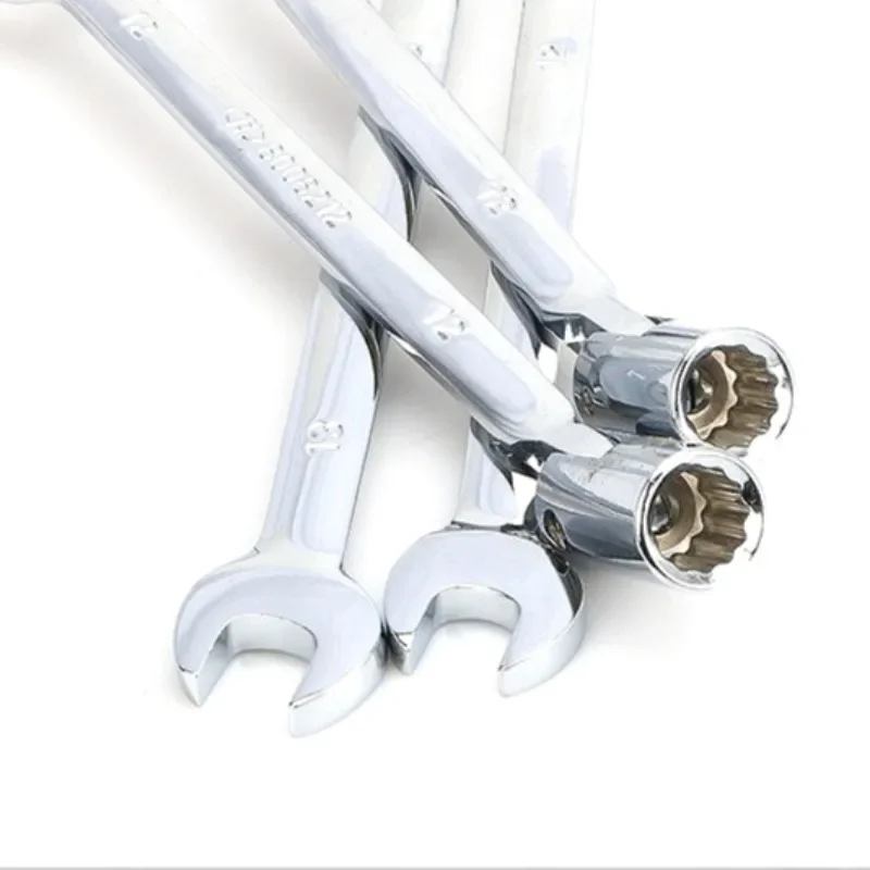 10-19mm Rotatable Spanner Wrench Set Flexible Swivel Socket Auto Repair Combination Tools with Torque Sleeve