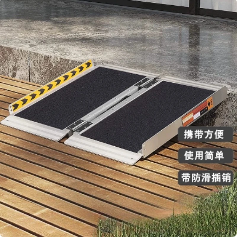 Portable Foldable Wheelchair Ramp Board Accessibility Stair Ramp for Car Loading Moving Up and Down Steps Threshold Mat