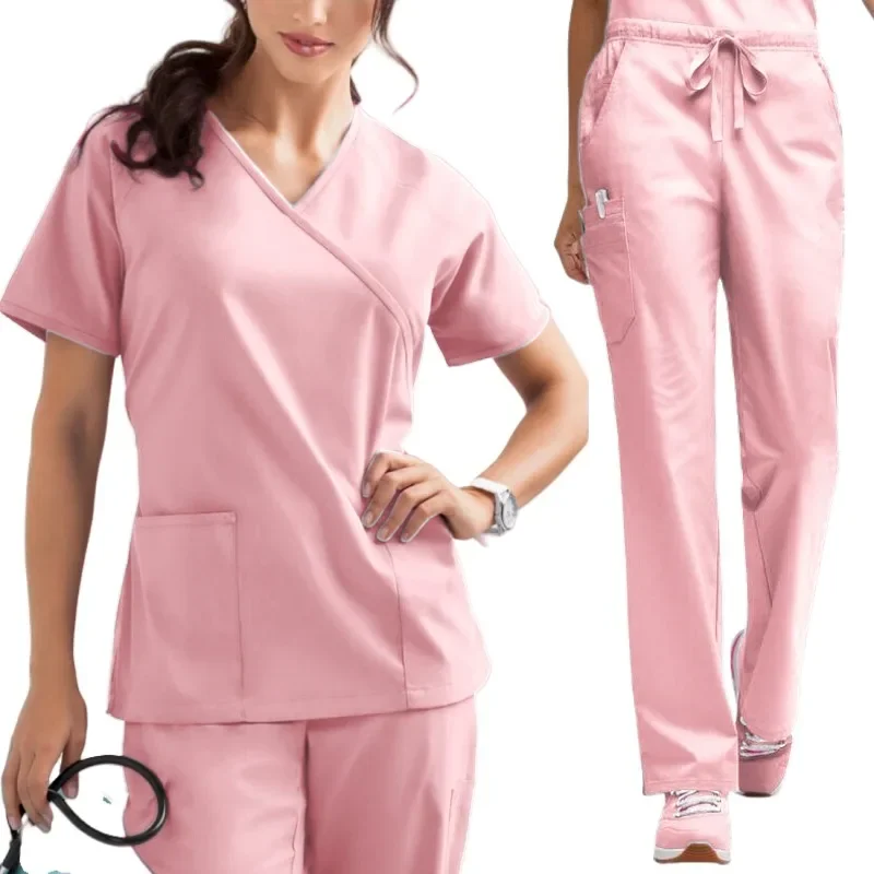 Uniformes clínicos mulher uniforme clínica dental corredores esfrega terno médico hospital esfrega uniformes conjuntos spa trabalho wear