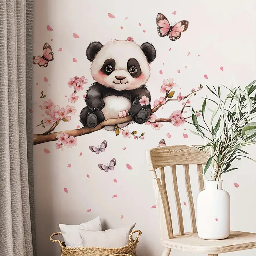 bonito-dos-desenhos-animados-panda-no-ramo-de-arvore-adesivo-de-parede-diy-vinil-borboleta-rosa-flor-decalques-para-meninas-quarto-criancas-decoracao-do-bercario