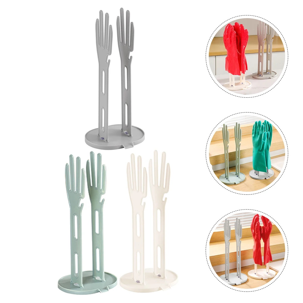 

3 Pcs Glove Drain Rack Creative Storage Holder Clean Bag Dryer for Plastic Bags