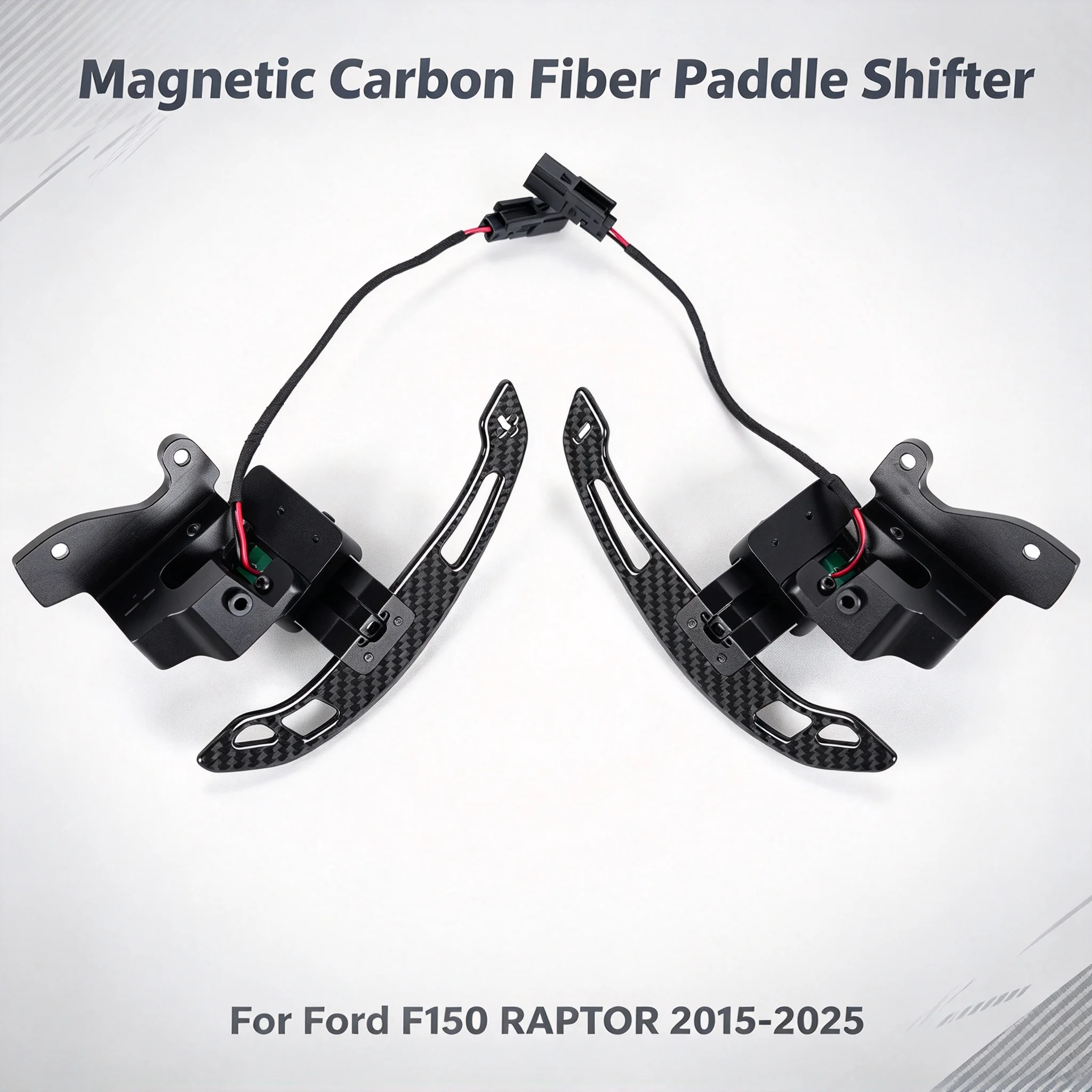 Magnetic Carbon Fiber Paddle Shifter Steering Wheel for Ford F150 F-150 RAPTOR 2015-2025