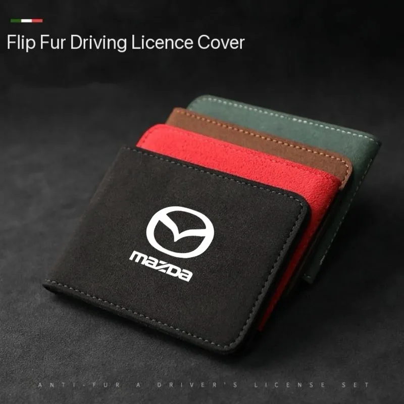 

Car Driver License Holder Leather Credit Bank ID Card Bag Accessories for Mazda 3 6 CX5 2 CX3 CX9 MX5 RX8 Axela Demio Atenza MS