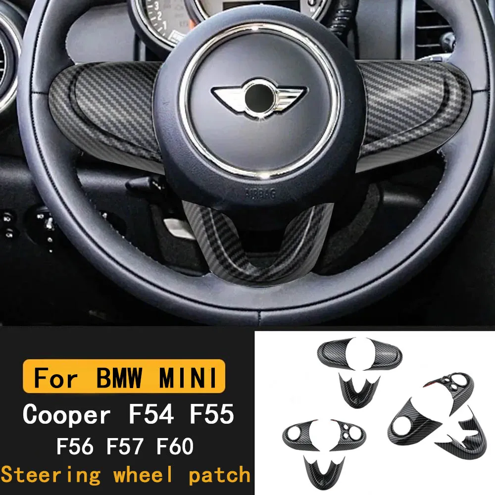 

Накладка на руль, 3 шт., декоративная наклейка, аксессуары для салона автомобиля для BMW MINI Cooper F54 F55 F56 F57 F60