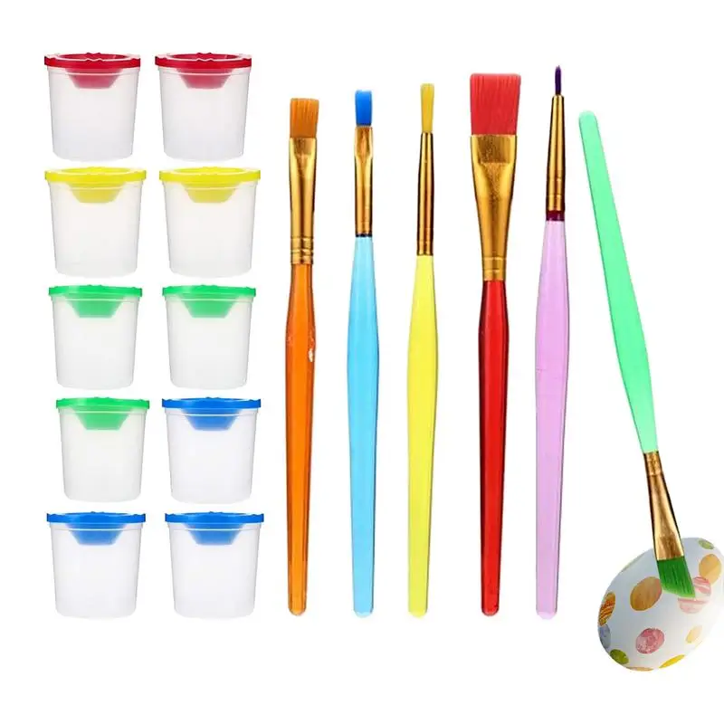 Paint Cups For Painting Children No Spill Paint Cups Kids Paint Brushes Portable Paint Cups For Art Class Home School