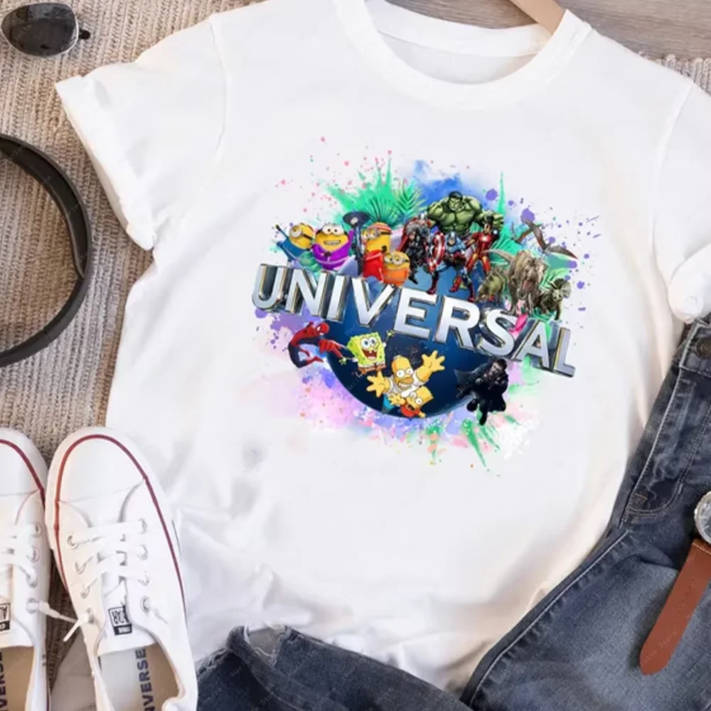 ディズニー ユニバーサル スタジオ ガールズ ミニオンズ トップ コットン ファミリー バケーション Tシャツ ティー パーティー ギフト 旅行 プラスサイズ オーバーサイズ Tシャツ 2025
