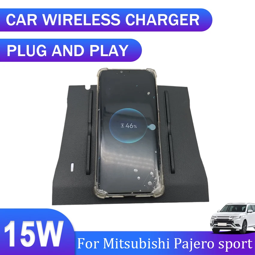 

15W Car Accessories Special on-board QI wireless phone charging panel For Mitsubishi Pajero sport 20-2023 Car induction charger