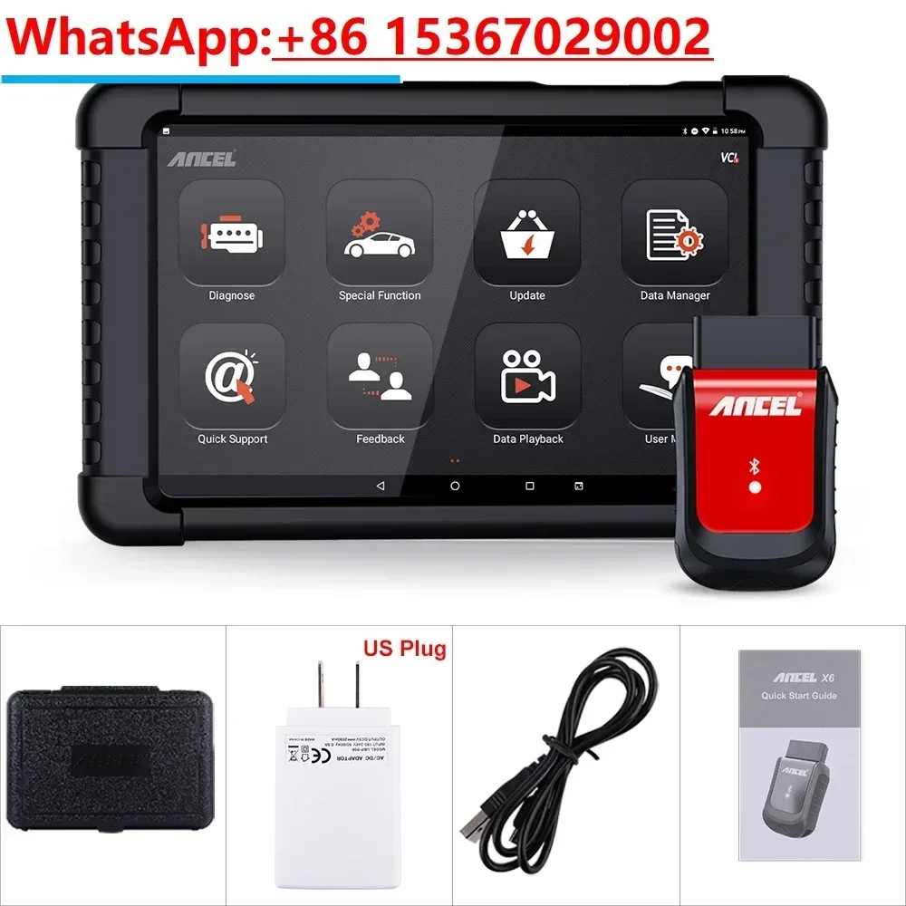 ANCEL X6 Professional OBD2 Scanner All System Diagnose Code  EPB Oil D-P-F SAS Reset ECU System TPS OBD2 Diagnostic Tools