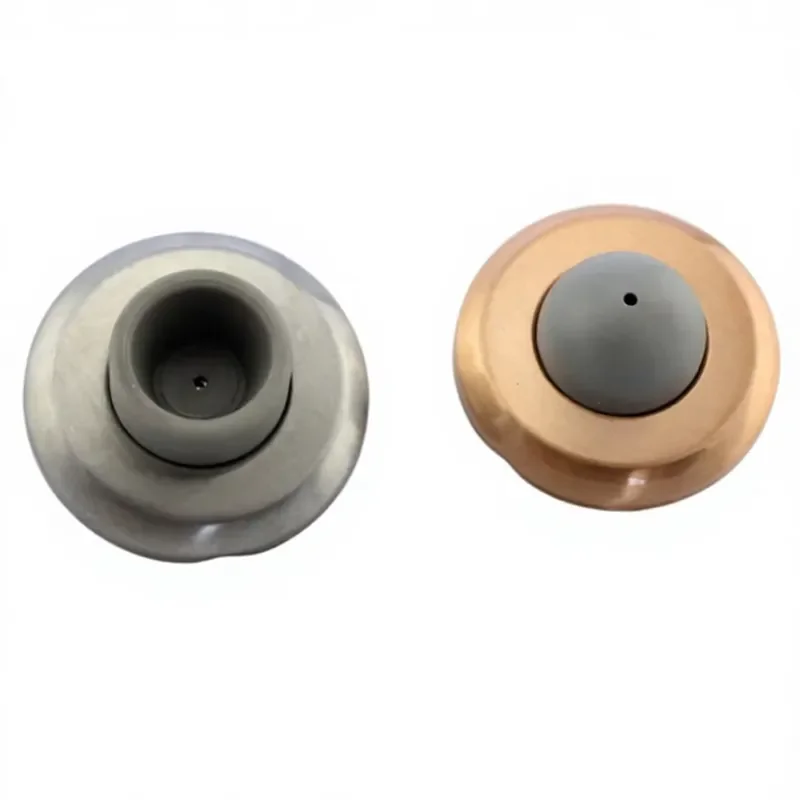Concave Wall Door Stop Brass Stainless Steel Rubber Wall Mounted Door Stop Protector Door Handle Limiter Bathroom Durable