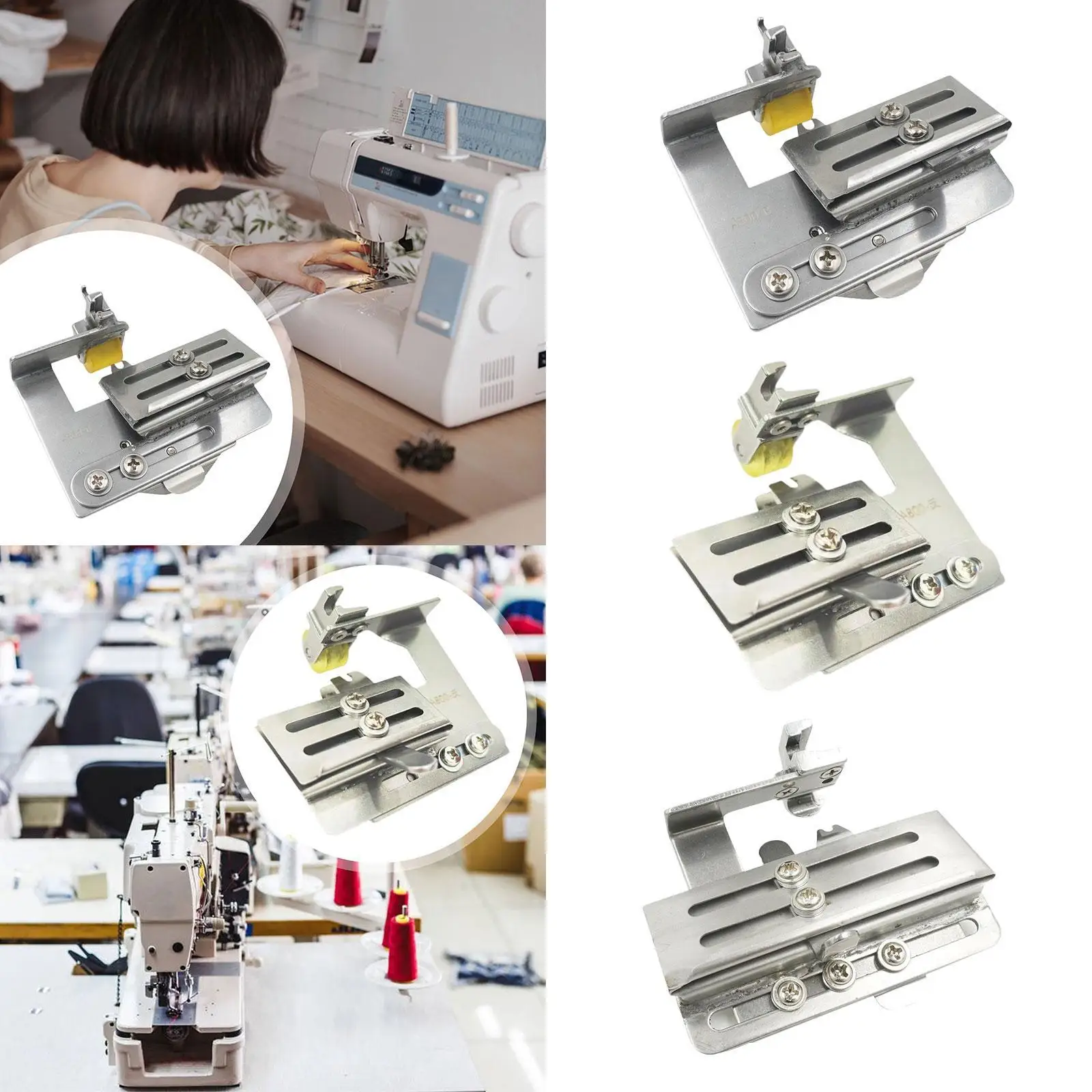 

Sewing Machine Presser Foot Portable Double Layer Universal Multifunctional Steel Easy to Use Replacement Shirring Pleating Foot