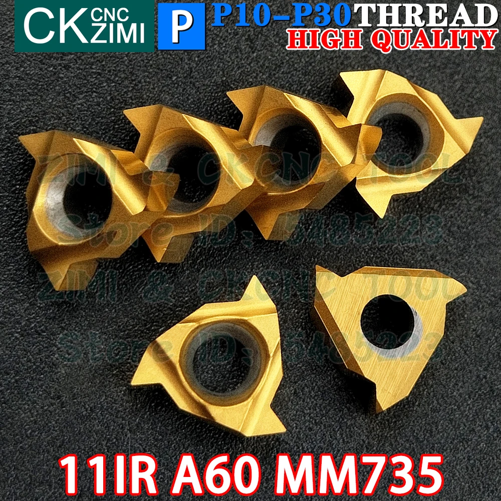 11IR A60 MM735 Carbide Inserts Internal Thread Threaded Inserts Tools MMT11IR AG60 CNC Machine Metal Lathe Turning Cutter Tools