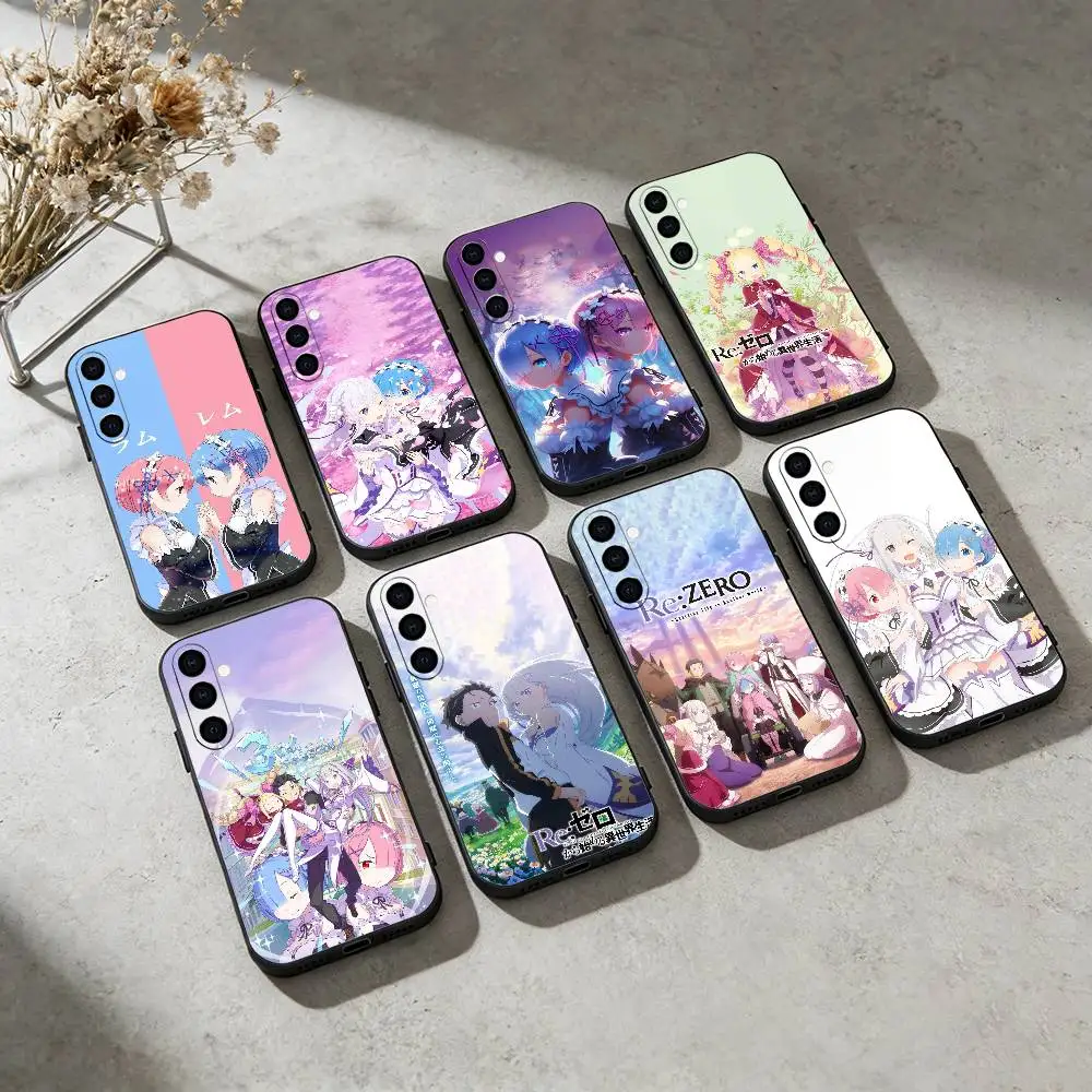 Re ZERO Starting Life in Another World Phone Case For Samsung Galaxy A20,21s,22,31,32,52,53,72,73,80,91 Soft Black Shell