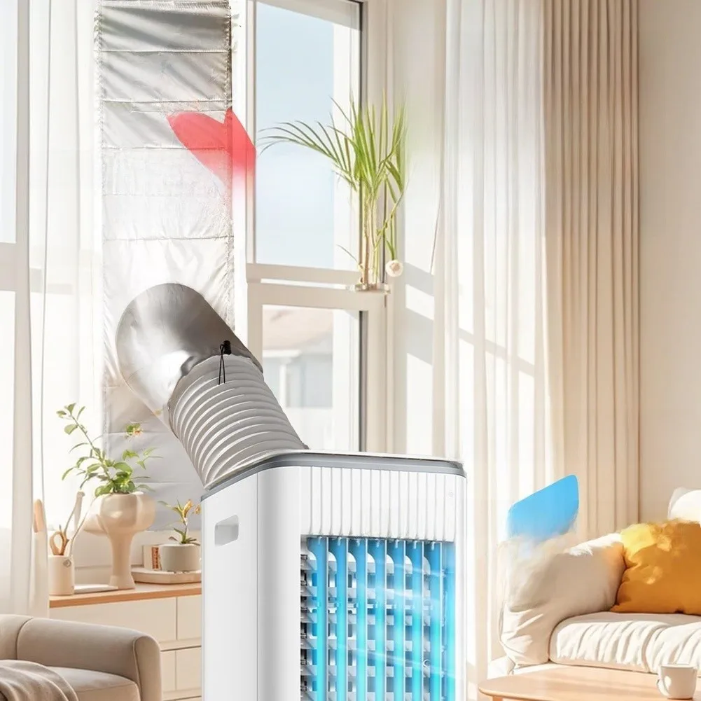 Portable Air Conditioner Sealing Cloth Window Ventilation Kit OxfordCloth Window Sealing Cloth Sliding Window Vent Seal Cloth