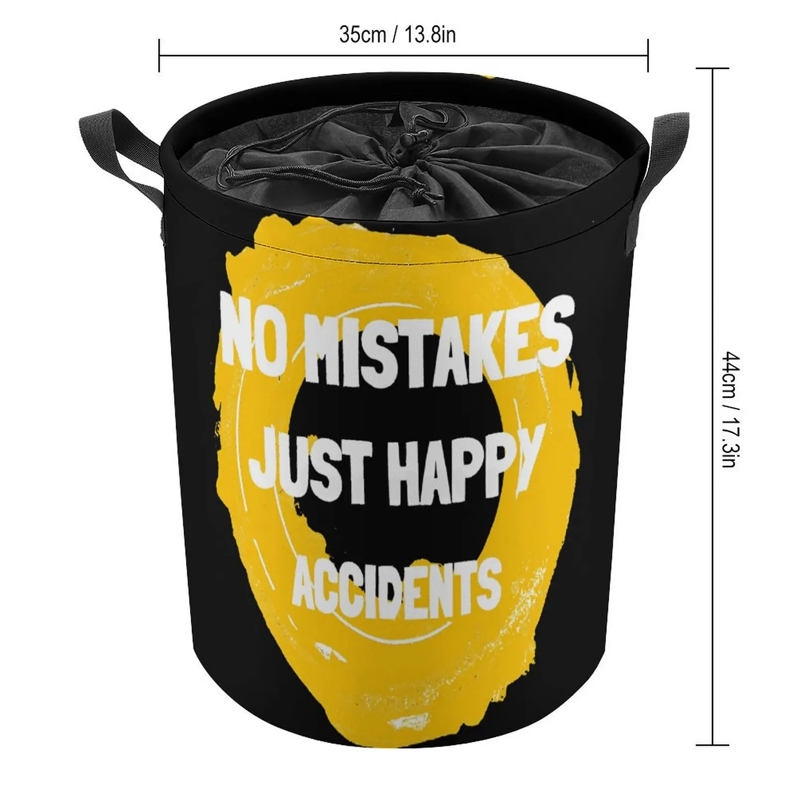 Storage Box No Mistakes Just Happy Accidents Classic Laundry Basket Large Capacity Portable Debris Room Storage Top Quality Stor