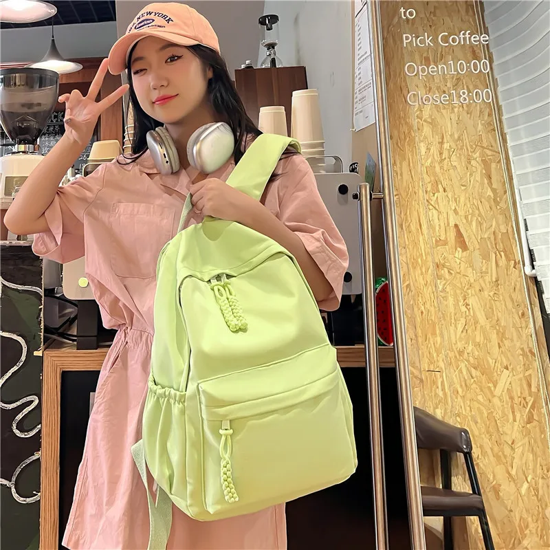 

Women Backpack 2023 Spring Autumn New Schoolbags Casual Concise All-match Solid School Backpack for College Students