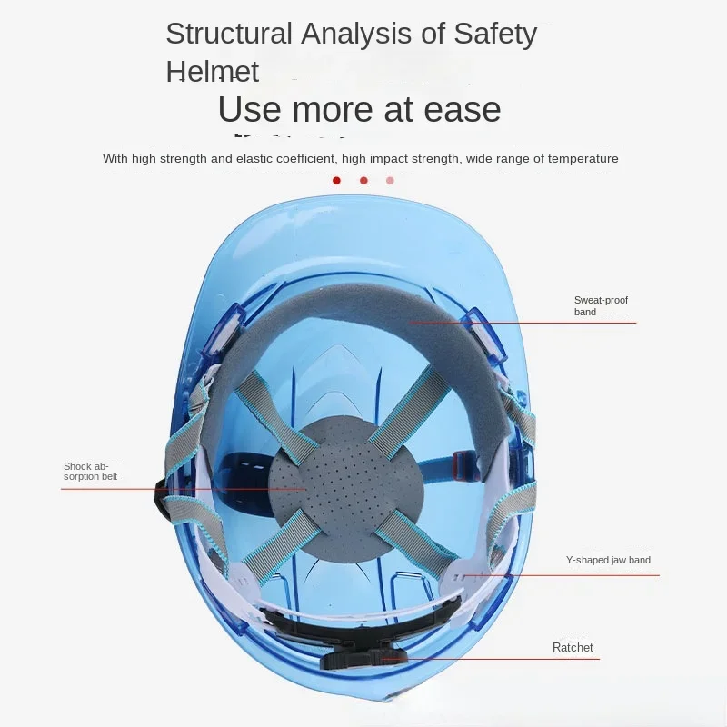 Casque de sécurité transparent pour la construction, l\'escalade, le steeplejack, le casque de protection du travailleur, le casque de sécurité au