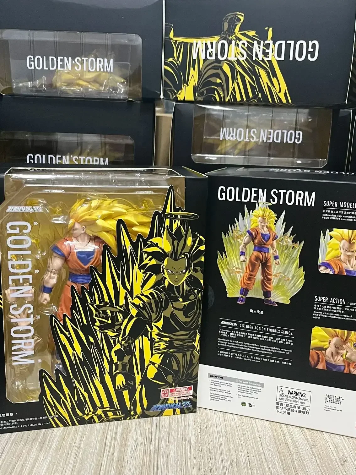 Demoniacal Fit DF SHF SSJ3 Golden Storm Son Goku Action Figure Toy Model Gift