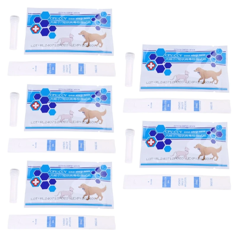 Canine Parvovirus/Canine Coronaviruses Test Dogs Cats Easy and Effective Test Pet Test Card for Clinic Use Convenient