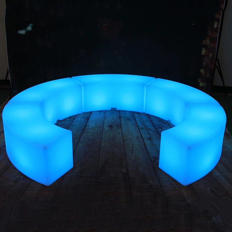 

Modern 16 Colors Changing Glowing Furniture Battery Powered Nightclub Plastic Led Bar Stool