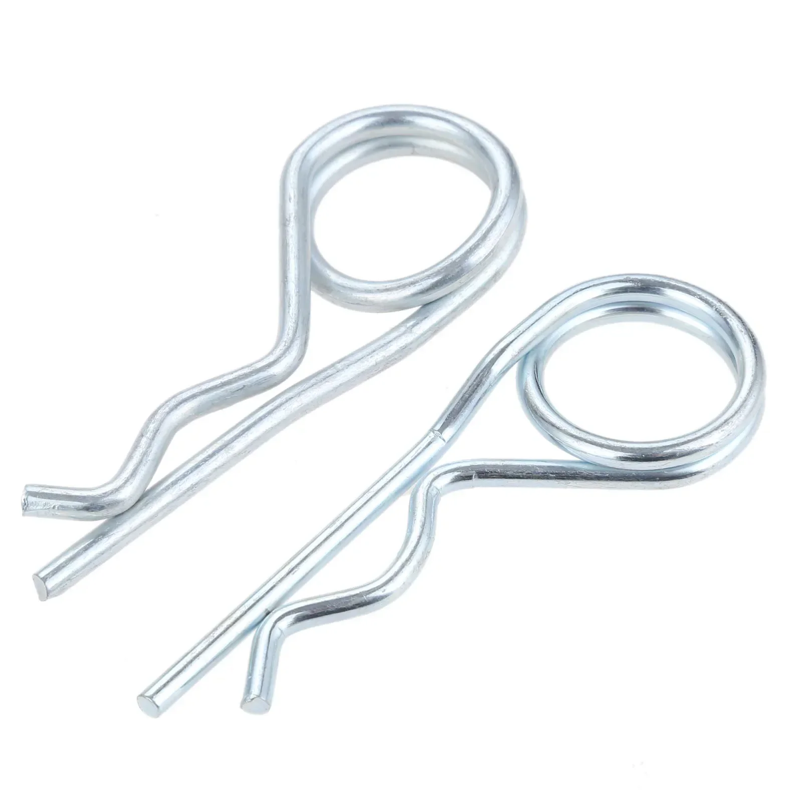 

DRELD 20/10/5/2/1pcs Steel Double Ring Cotter Pins Double Coil R Clip Retaining Cotter Hair Pins for Trailer Stroller Cargo Boat