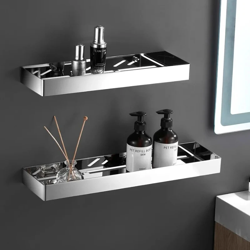 

304 Stainless Steel Shower Shelf Bathroom Organizer Wall Mounted No Drill Caddy Rack Toiletries Holder for Bath Essentials