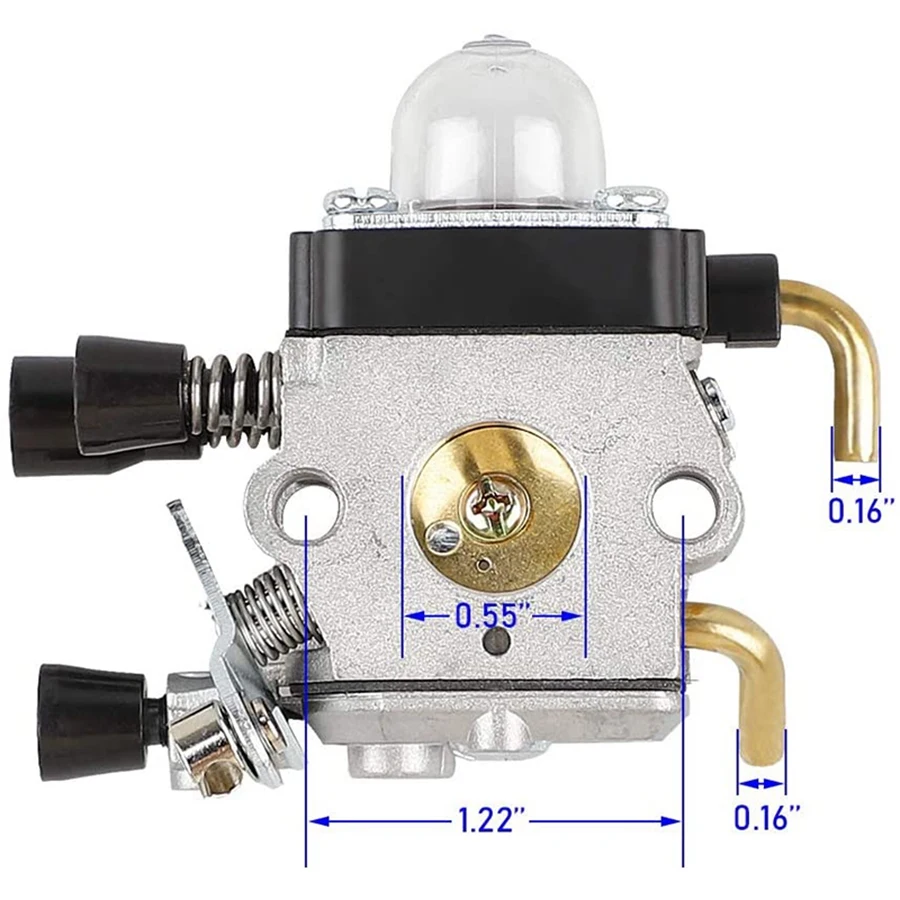 Imagem -02 - Carburador para Stihl Aparador de Cordas Comedor de Ervas Daninhas Fs55 Fs55r Fs38 Fs45 Fs46 Km55 Hl45 Fs45l Fs45c Fs46c Fs55c Fs55rc