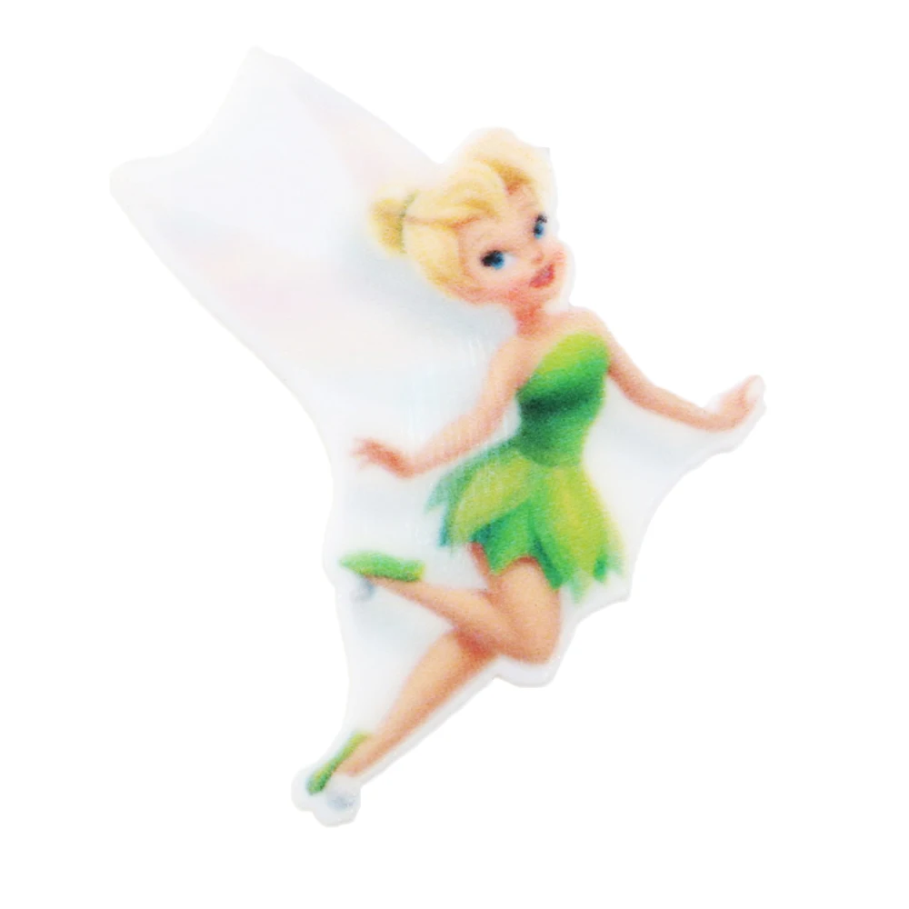 Disney Princess Tinkerbell 5pcs/lot Planar Resin Flatback Craft Supplies Cabochon Scrapbook DIY Hair Bow Bag Material Acrylic