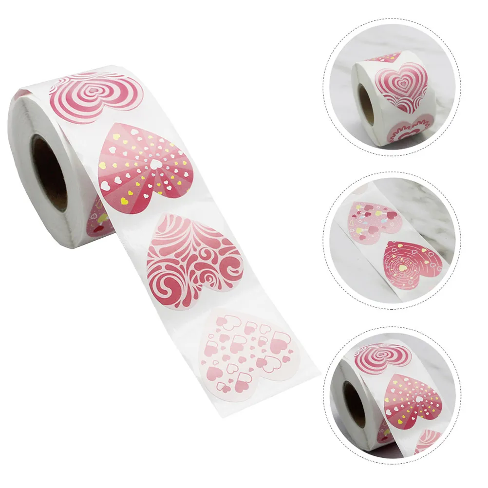 

Heart Shaped Adhesive Heart Decals Gift Decorations Valentine Wedding Party Supplies Sealing Letter Sticker Labels
