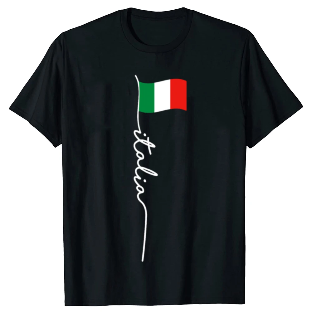 

Funny Italy Flag Pole Italian Flag T Shirts Cotton Short Sleeve Birthday Gifts Mens Clothing Fashion Casual Oversized T Shirt