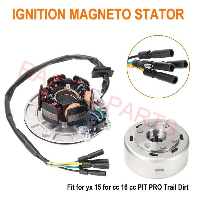 

Magneto Stator Coil Motorcycle Magneto Stator Coil Electrical Starting Fit for yx 15 for cc 16 cc PIT PRO Trail Dirt