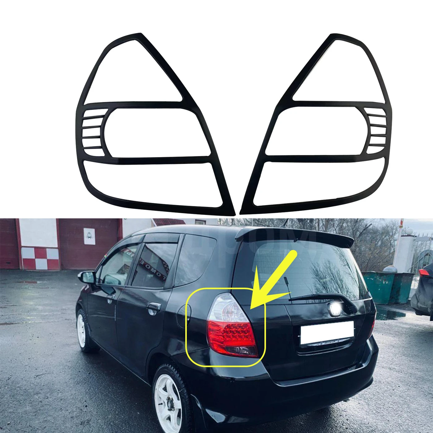 

For Honda Fit Jazz 2003-2007 Accessories Rear Premium Tail Light Cover Body Kit