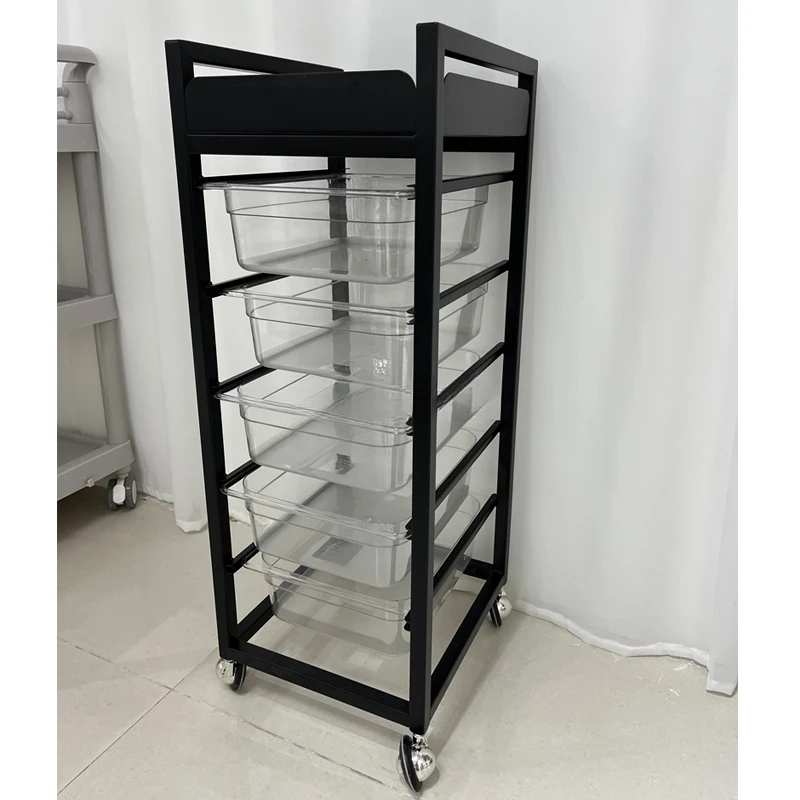 

Hair Cart Hair Salon Tools Beauty Trolley Hot Dyeing Storage Rack Barber Shop Storage Cabinet